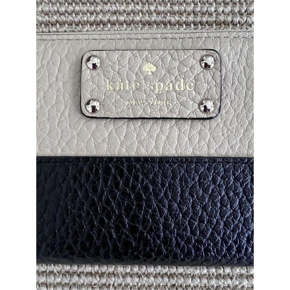 NEW Kate Spade Grove Court Lacey Zippy Zip Around Wallet Bag Ivory Pearl Black 2 - Picture 12 of 12